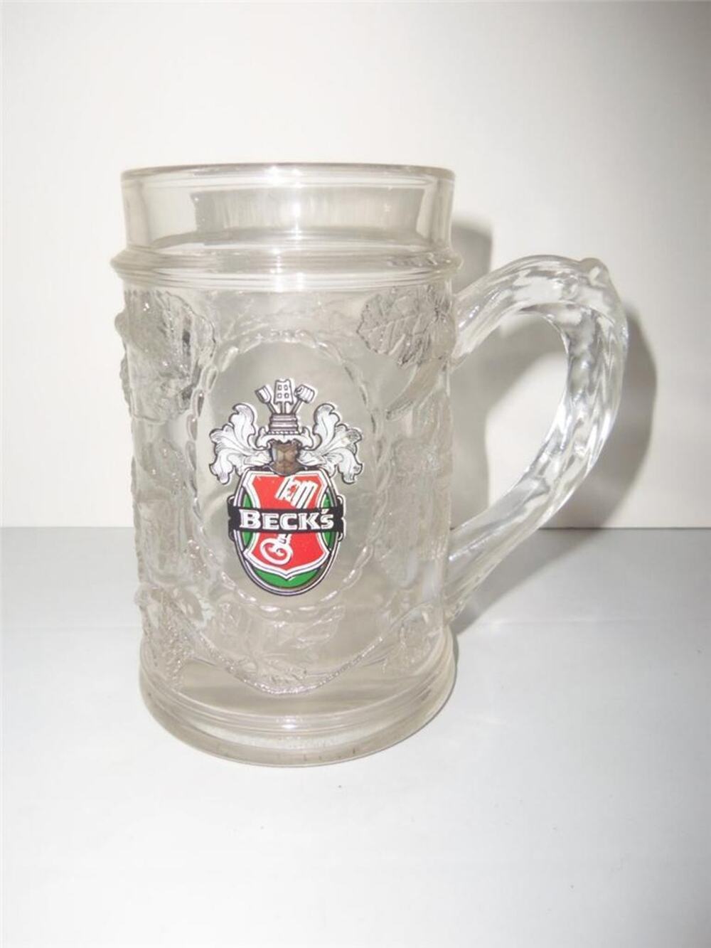 Becks Beer Glass Mug Grapevines -041323